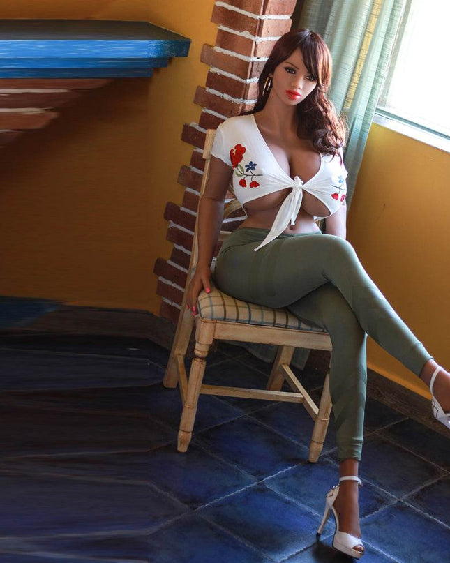 Carla - 5ft7in (170cm) F-cup Fat Ass Brown Skin Sexy Lady TPE Sex Doll - Rose Wives