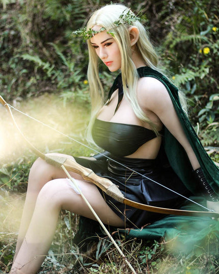 Venus - 5ft6in (168cm) Big Boobs Sexy Blonde Hair Elf Lady Realistic Sex Doll with 112 Head - Rose Wives