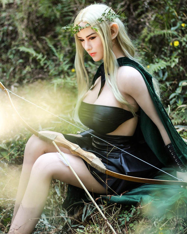 Venus - 5ft6in (168cm) Big Boobs Sexy Blonde Hair Elf Lady Realistic Sex Doll with 112 Head - Rose Wives