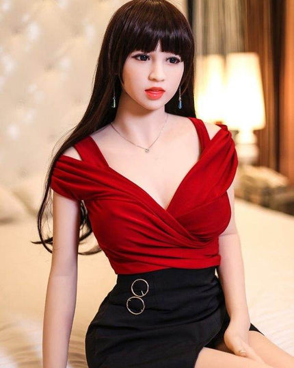 Della - 5ft5in (165cm) Small Boobs Sexy Lady Realistic Sex Doll with 90 Head - Rose Wives