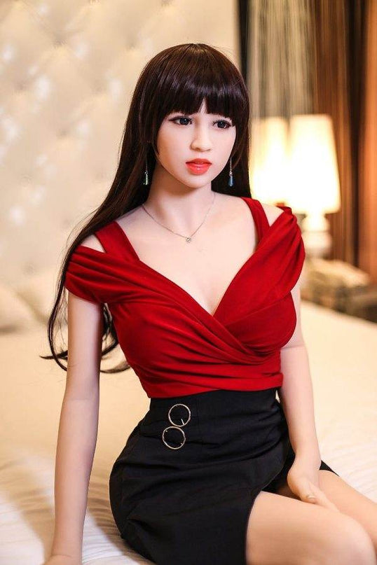 Della - 5ft5in (165cm) Small Boobs Sexy Lady Realistic Sex Doll with 90 Head - Rose Wives