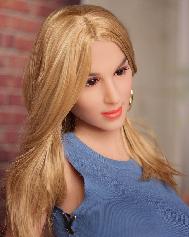 Bomi - 5ft2in (158cm) Smile Face Big Boobs Real Doll with Blonde Hair Sex Doll - Rose Wives