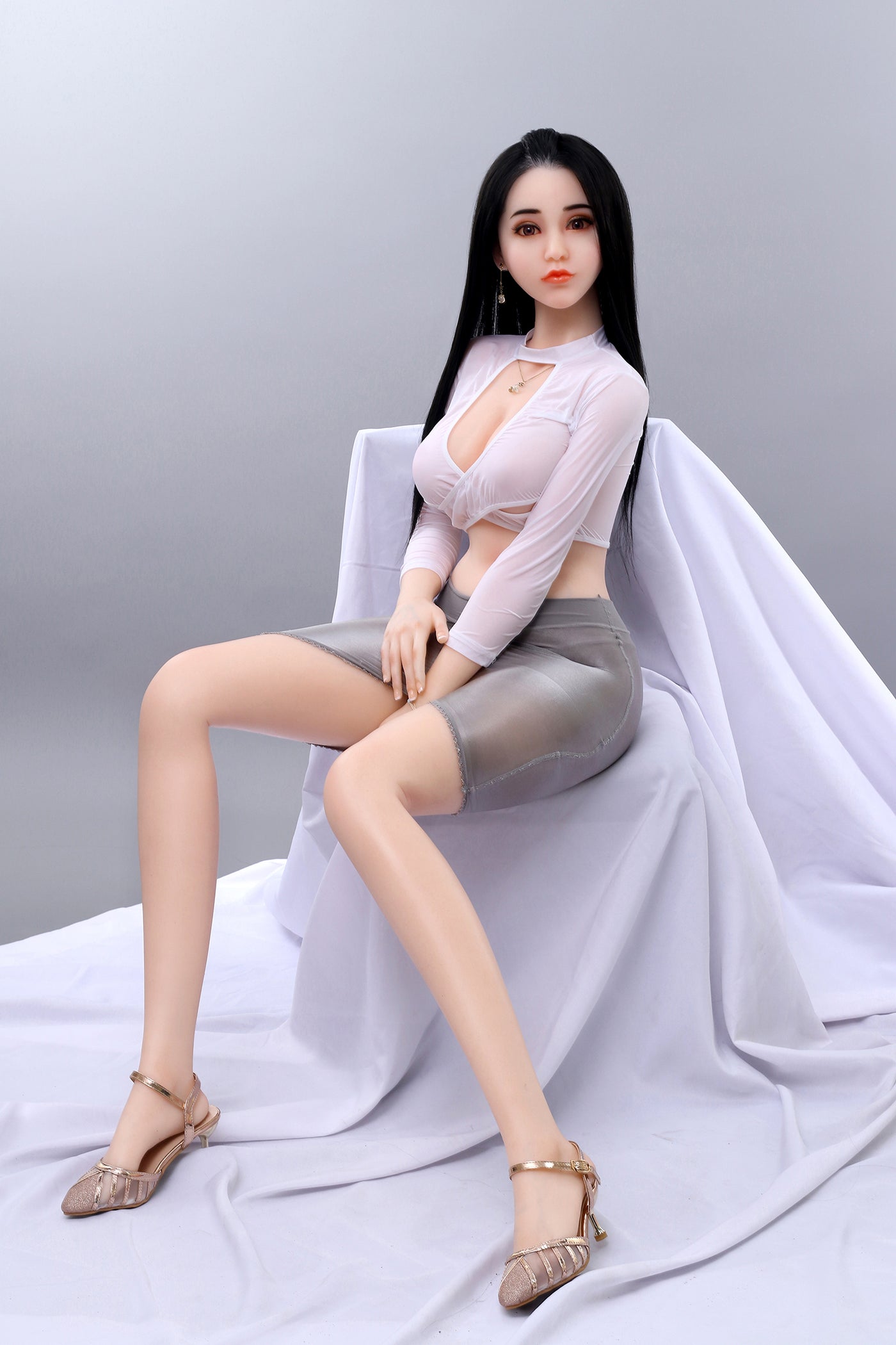 Marlee 5ft4in (164cm) Asian Long Leg Thin Lady Style Silicone Realistic Love Doll