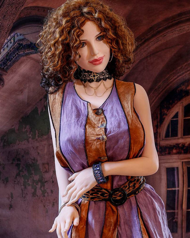 Monica - 5ft6in (168cm) Realistic Huge Boobs Milf Sex Doll with Curly Hair