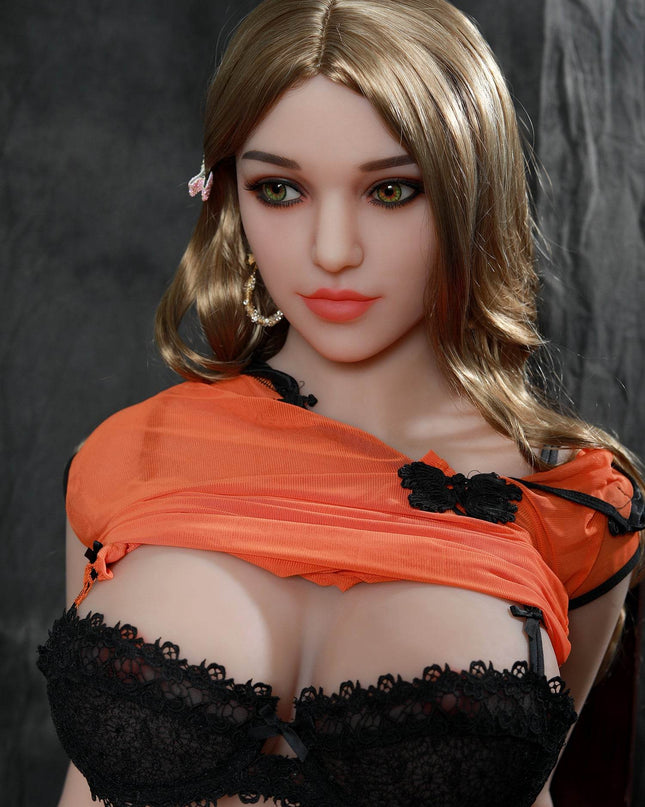 Joan - 5ft5in (165cm) Deep Blue Eyes Big Boobs Slender Lady Realistic Sex Doll - Rose Wives