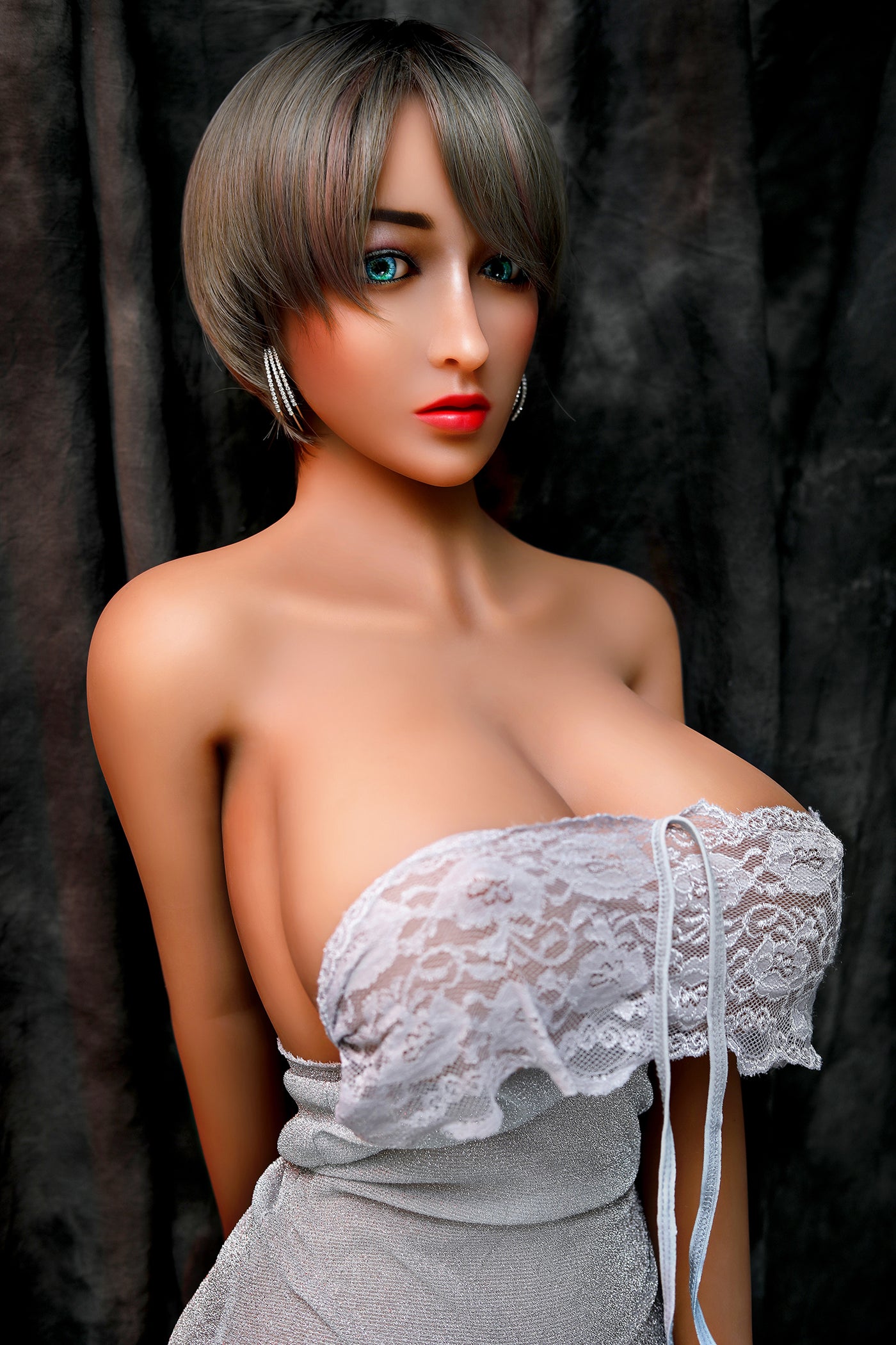 Cecelia - 5ft2in (158cm) Short Hair F-Cup Thin Lady Lifelike TPE Sex Doll