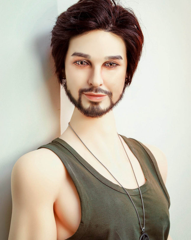John - 5ft3in (162cm) Realistic TPE Male Sex Doll with Sexy Beard Huge Penis