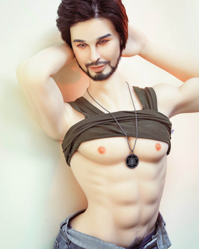 John - 5ft3in (162cm) Realistic TPE Male Sex Doll with Sexy Beard Huge Penis