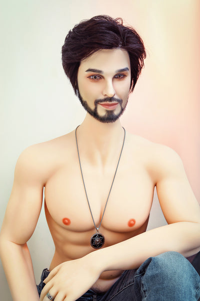 John - 5ft3in (162cm) Realistic TPE Male Sex Doll with Sexy Beard Huge Penis