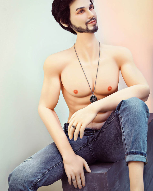 John - 5ft3in (162cm) Realistic TPE Male Sex Doll with Sexy Beard Huge Penis