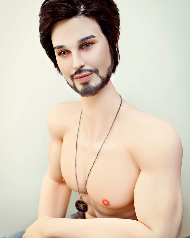 John - 5ft3in (162cm) Realistic TPE Male Sex Doll with Sexy Beard Huge Penis