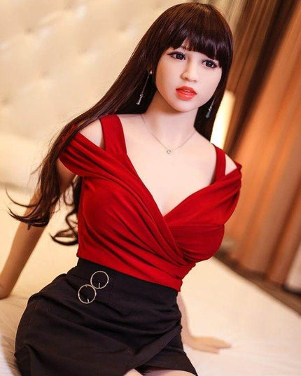 Della - 5ft5in (165cm) Small Boobs Sexy Lady Realistic Sex Doll with 90 Head - Rose Wives