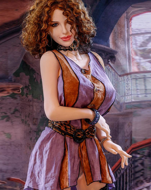 Monica - 5ft6in (168cm) Realistic Huge Boobs Milf Sex Doll with Curly Hair