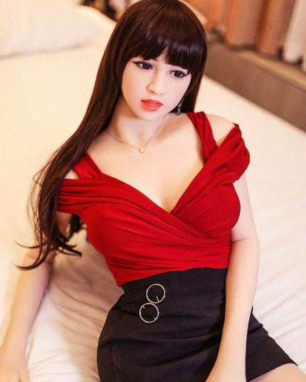 Della - 5ft5in (165cm) Small Boobs Sexy Lady Realistic Sex Doll with 90 Head - Rose Wives