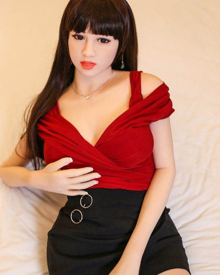 Della - 5ft5in (165cm) Small Boobs Sexy Lady Realistic Sex Doll with 90 Head - Rose Wives
