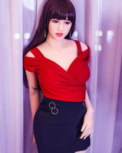 Della - 5ft5in (165cm) Small Boobs Sexy Lady Realistic Sex Doll with 90 Head - Rose Wives