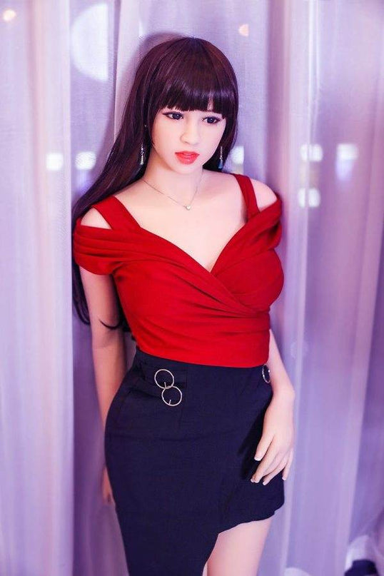 Della - 5ft5in (165cm) Small Boobs Sexy Lady Realistic Sex Doll with 90 Head - Rose Wives