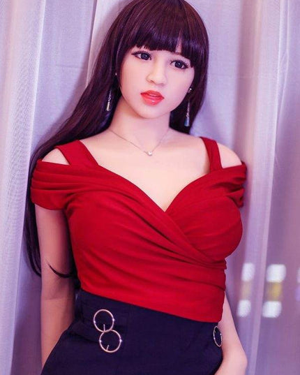 Della - 5ft5in (165cm) Small Boobs Sexy Lady Realistic Sex Doll with 90 Head - Rose Wives
