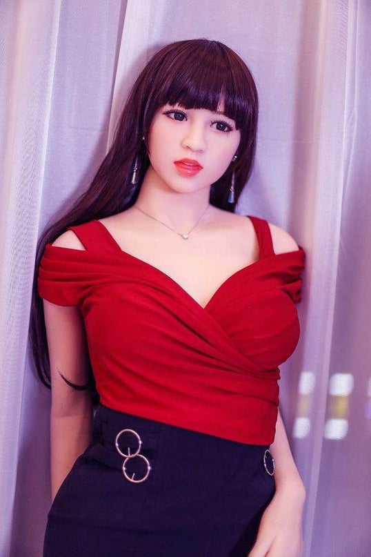 Della - 5ft5in (165cm) Small Boobs Sexy Lady Realistic Sex Doll with 90 Head - Rose Wives