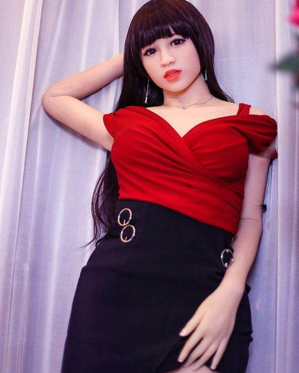 Della - 5ft5in (165cm) Small Boobs Sexy Lady Realistic Sex Doll with 90 Head - Rose Wives