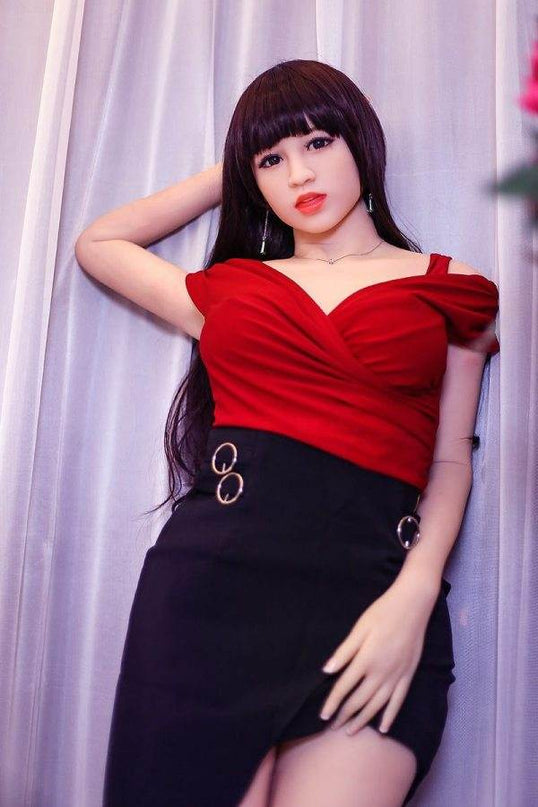 Della - 5ft5in (165cm) Small Boobs Sexy Lady Realistic Sex Doll with 90 Head - Rose Wives