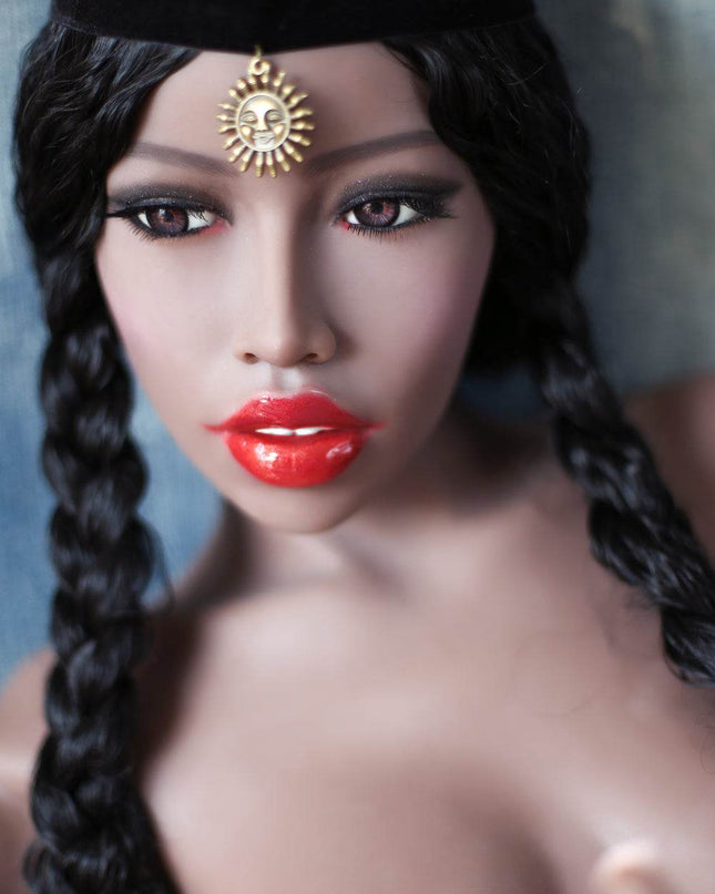 Seina - 5ft6in (168cm) Flat Chest Sexy Black Lady Customizable Realistic Sex Doll - Rose Wives