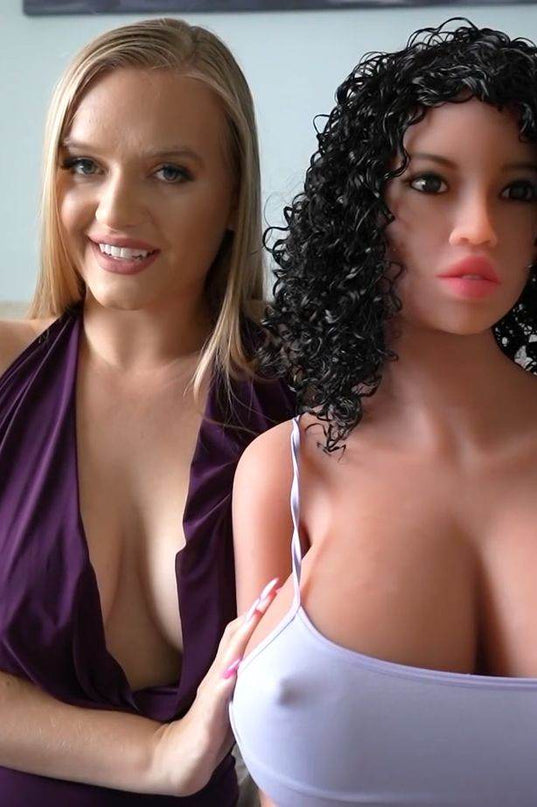 US Stock - Nia 5ft5in (167cm) F-cup Slim Body Curly Hair Lady Realistic TPE Sex Doll - Rose Wives