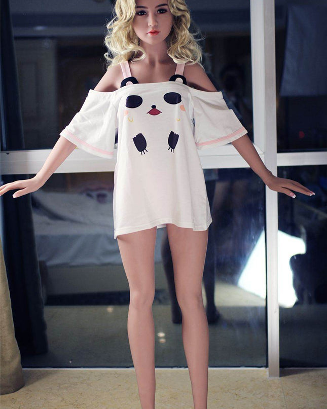 Lilian - 5ft5in (165cm) Asian Blonde Hair Slender Lady Realistic TPE Sex Doll with 14 Head - Rose Wives