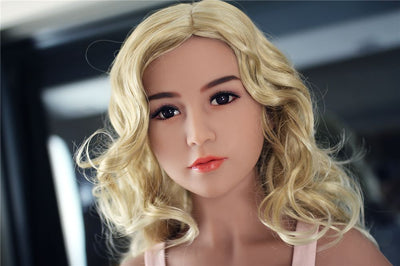 Lilian - 5ft5in (165cm) Asian Blonde Hair Slender Lady Realistic TPE Sex Doll with 14 Head