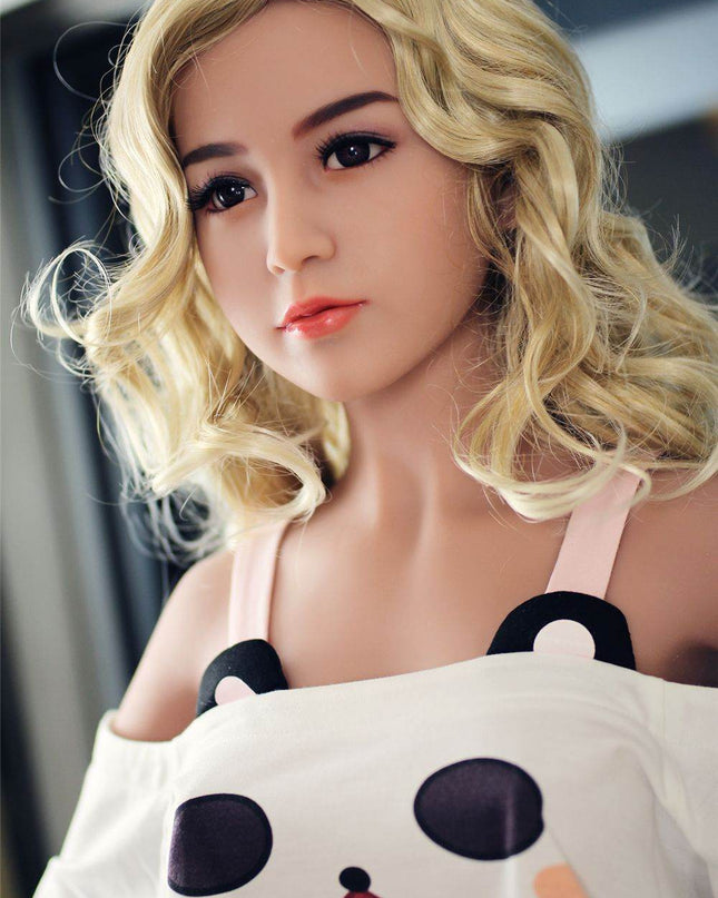 Lilian - 5ft5in (165cm) Asian Blonde Hair Slender Lady Realistic TPE Sex Doll with 14 Head - Rose Wives