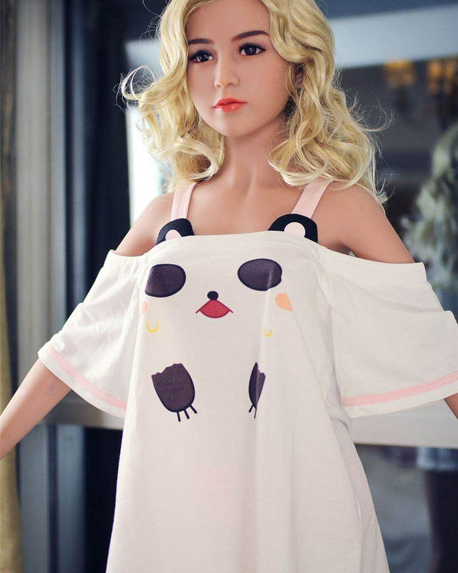 Lilian - 5ft5in (165cm) Asian Blonde Hair Slender Lady Realistic TPE Sex Doll with 14 Head - Rose Wives