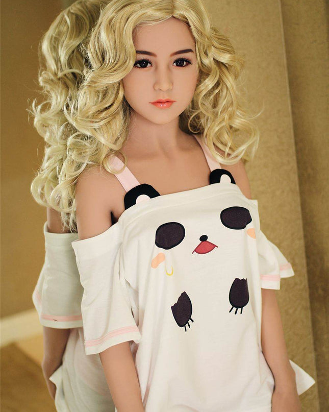 Lilian - 5ft5in (165cm) Asian Blonde Hair Slender Lady Realistic TPE Sex Doll with 14 Head - Rose Wives