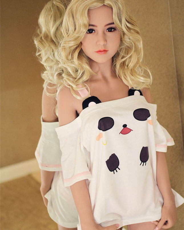 Lilian - 5ft5in (165cm) Asian Blonde Hair Slender Lady Realistic TPE Sex Doll with 14 Head - Rose Wives