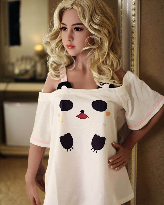 Lilian - 5ft5in (165cm) Asian Blonde Hair Slender Lady Realistic TPE Sex Doll with 14 Head - Rose Wives