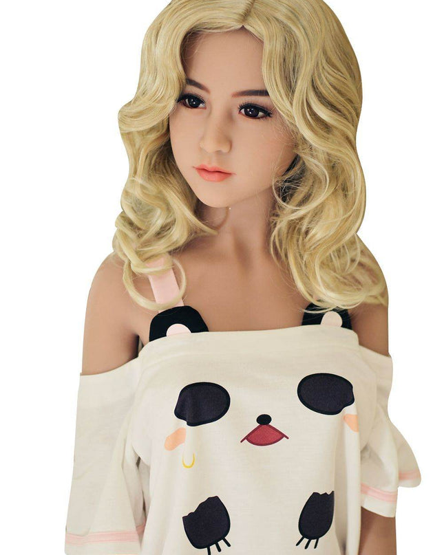 Lilian - 5ft5in (165cm) Asian Blonde Hair Slender Lady Realistic TPE Sex Doll with 14 Head - Rose Wives