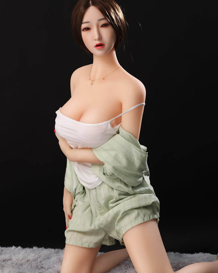 Serena - 5ft2in (158cm) Korean Realistic Lady TPE Sex Doll with Silicone Head - Rose Wives