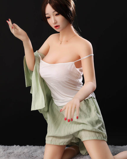 Serena - 5ft2in (158cm) Korean Realistic Lady TPE Sex Doll with Silicone Head - Rose Wives