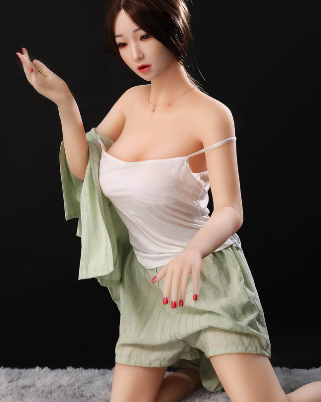 Serena - 5ft2in (158cm) Korean Realistic Lady TPE Sex Doll with Silicone Head - Rose Wives