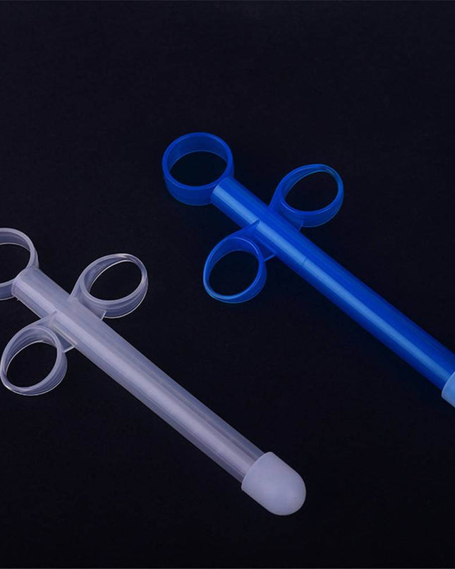 2 Piece/box Anal Lubricant Applicator Backyard Syringe Anal Plug Enema Syringe - Rose Wives