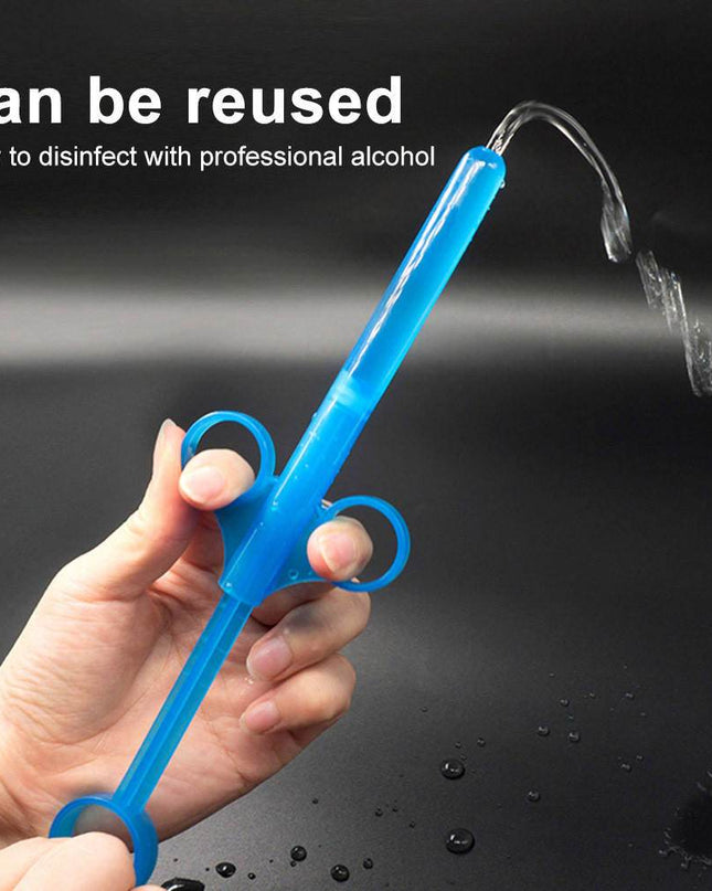 2 Piece/box Anal Lubricant Applicator Backyard Syringe Anal Plug Enema Syringe