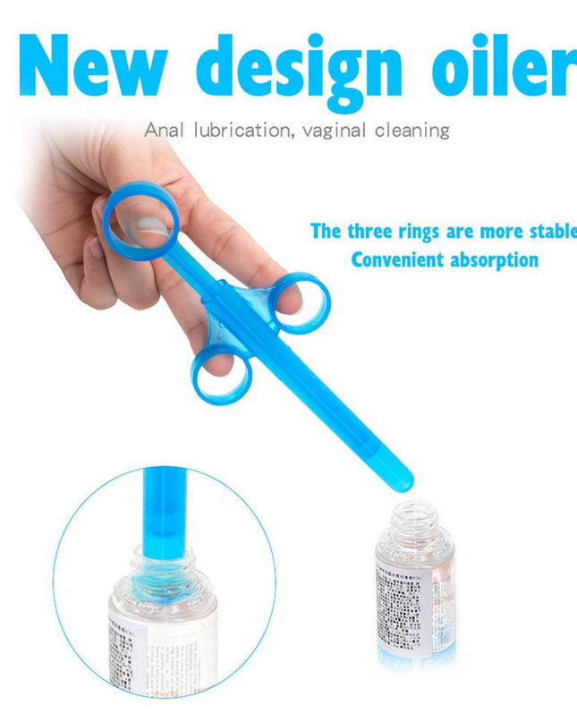 2 Piece/box Anal Lubricant Applicator Backyard Syringe Anal Plug Enema Syringe - Rose Wives