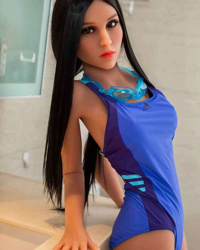 US Stock - Abigail 5ft2in (157cm) B Cup Small Boobs Brown Skinny Lady TPE Sex Doll - Rose Wives
