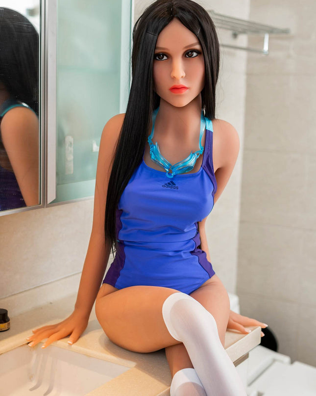 US Stock - Abigail 5ft2in (157cm) B Cup Small Boobs Brown Skinny Lady TPE Sex Doll - Rose Wives