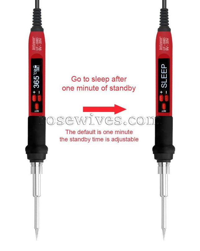 65W USB digital soldering iron Mini Electric Soldering Iron Station Adjustable Temperature TPE Doll Tears Repair tool - Rose Wives