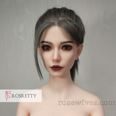 Rosretty Soft Silicone Realistic Artificial Human Head Model with Movable Jaw - M7