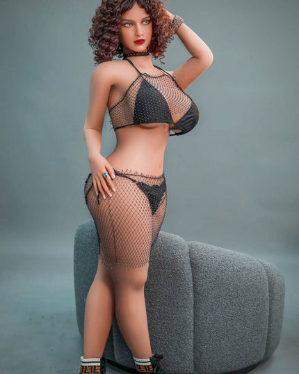Markisha - 5ft3in (162cm) Chubby Curly Hair Cute Lady Lifelike Love Doll