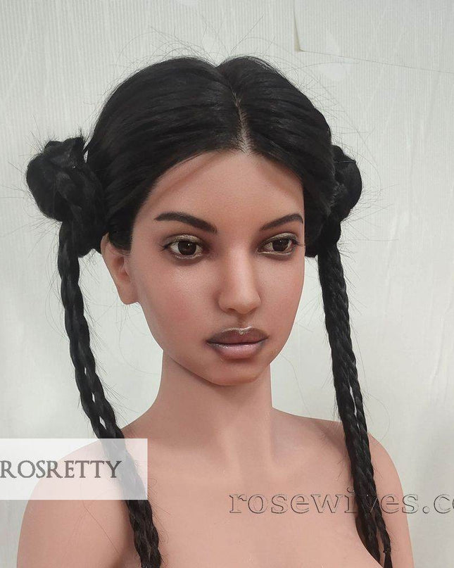 Rosretty Silicone Realistic Artificial Human Head Model - S14 - Rose Wives