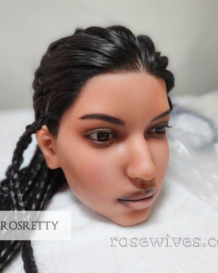 Rosretty Silicone Realistic Artificial Human Head Model - S14 - Rose Wives