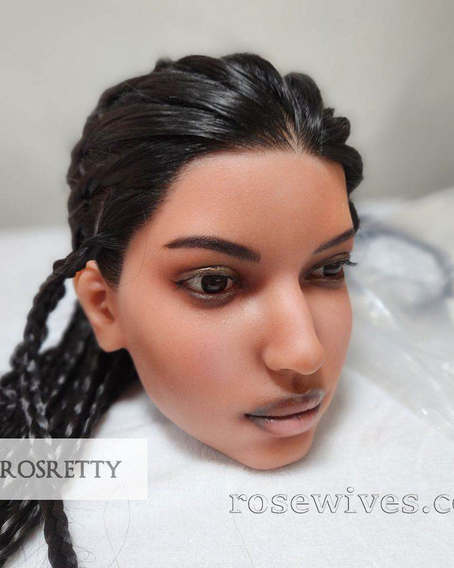 Rosretty Silicone Realistic Artificial Human Head Model - S14 - Rose Wives