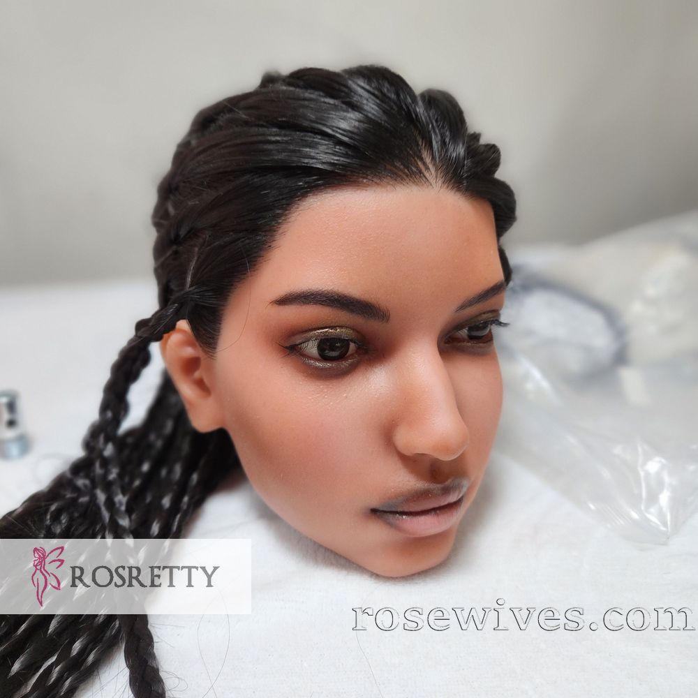 Rosretty Silicone Realistic Artificial Human Head Model - S14